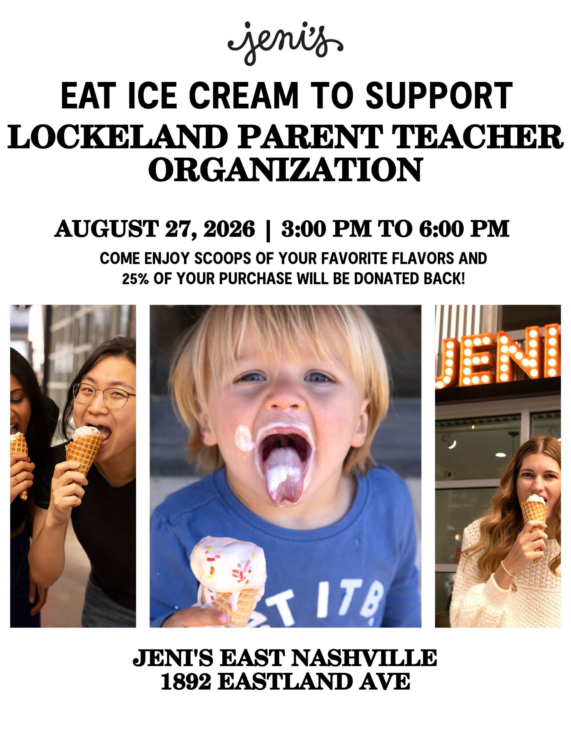 Jeni’s Ice Cream Giveback Event